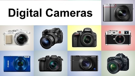انواع مختلف دوربین های دیجیتال